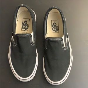Black vans slip ons